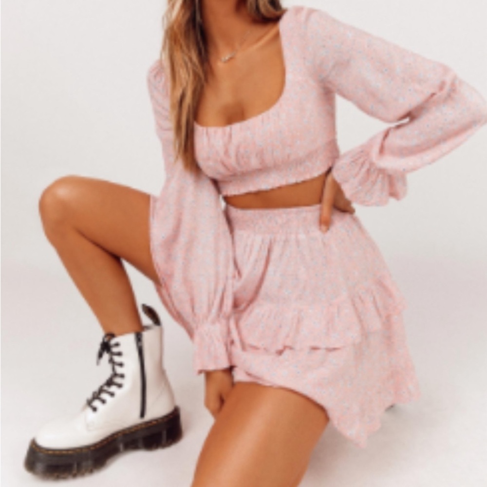Princess Polly Suzanna blush set skirt